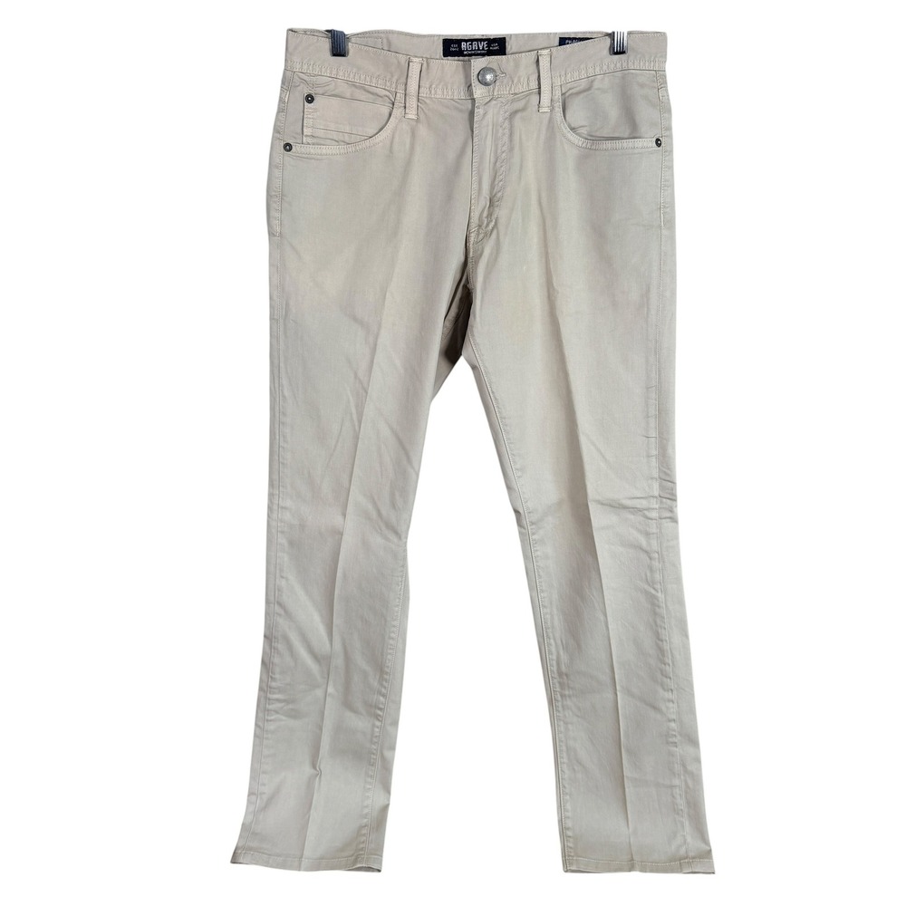 Agave Denim Pragmatist Pants Men 33x32 Tan Classic Straight Northstar Sateen USA